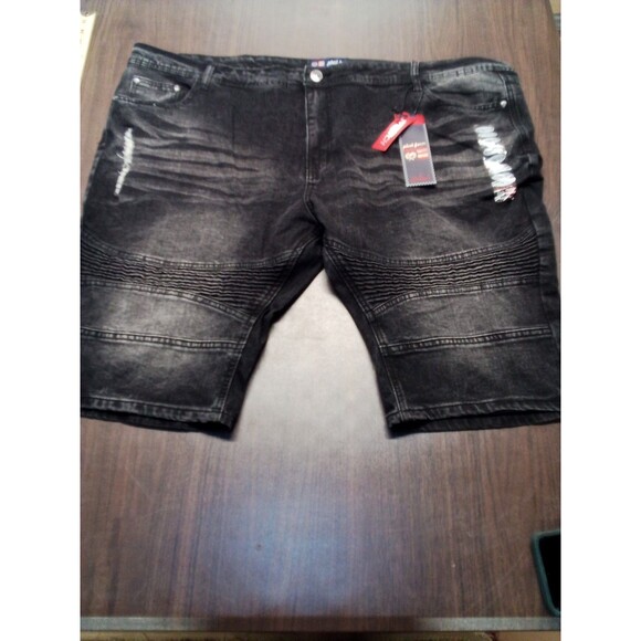 Men's phat Farm Dark Distressed Black Shorts Size 46 New With Tags - Picture 2 of 13